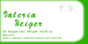 valeria weiger business card
